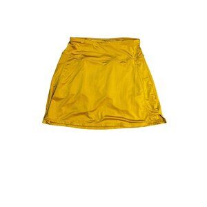 Oalka Womens Yellow Athletic Skort With Inner Shorts size small 1678